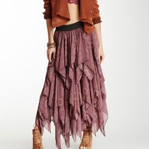 Free People Printed Georgette Tutu Skirt